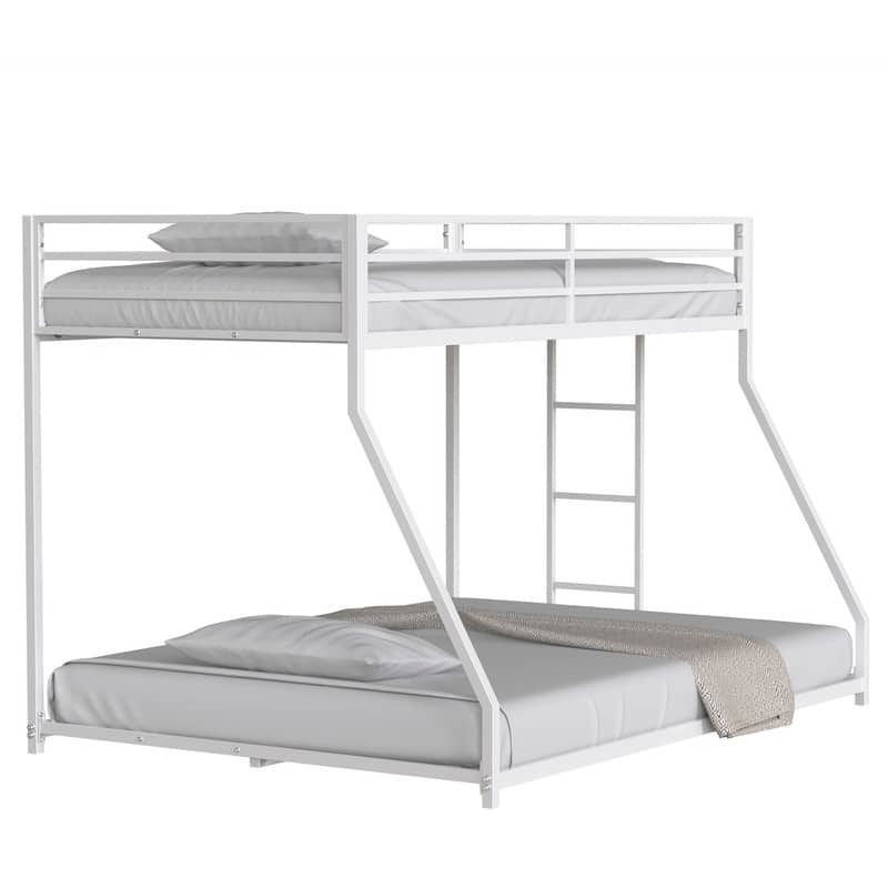 Twin Over Full Metal Bunk, White