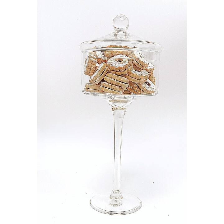 Tall Stemmed Cookie Jar, Liscio Ottico