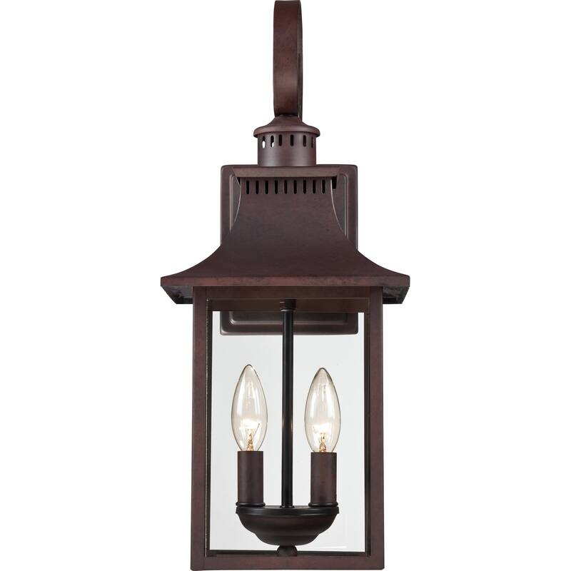 Roseto Coffey 2 Light 19" High Outdoor Wall Sconce with Clear Glass