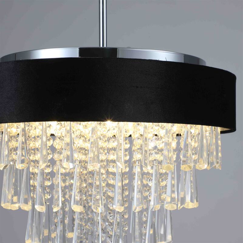 Modern Round Crystal Chandelier for Living Room