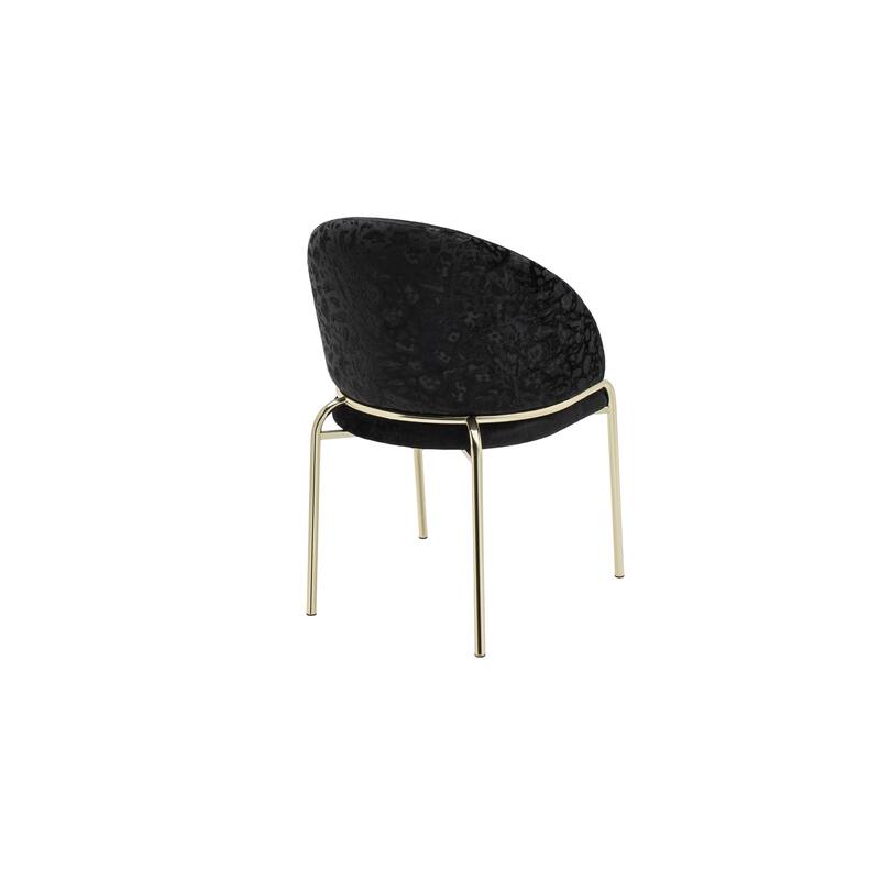 Onyx Chair With Gold Legs - Beige - 21 x 22.5 x 33.5