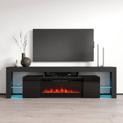 Soleo BL-EF Electric Fireplace 79" TV Stand