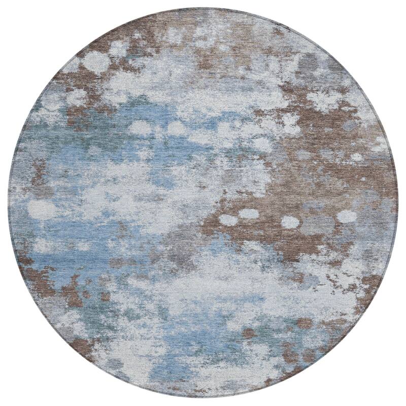HomeRoots Abstract Transitional Rectangle Outdoor Rug