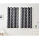 preview thumbnail 8 of 46, HLC.me Arrow Thermal Room Darkening Blackout Energy Efficient Window Curtain Grommet Panels - Set of 2 52" W x 63" L per panel - Set of 2 - Grey