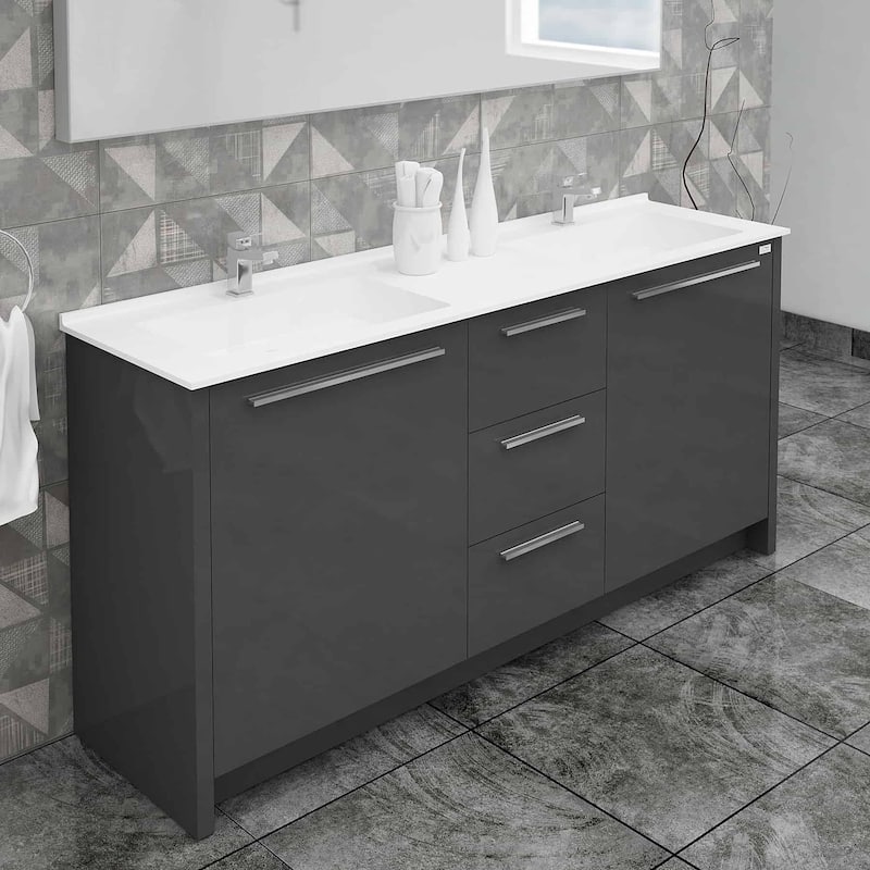Nona 60-inch Modern Freestanding Bathroom Vanity