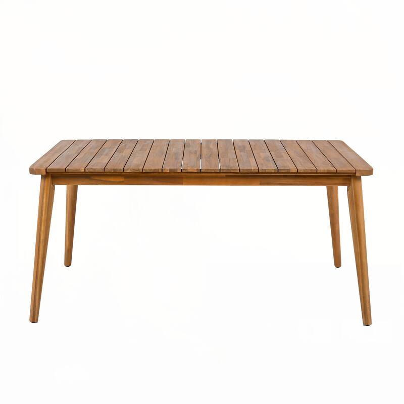 Acacia Wood Dining Table 6-Person Outdoor Table