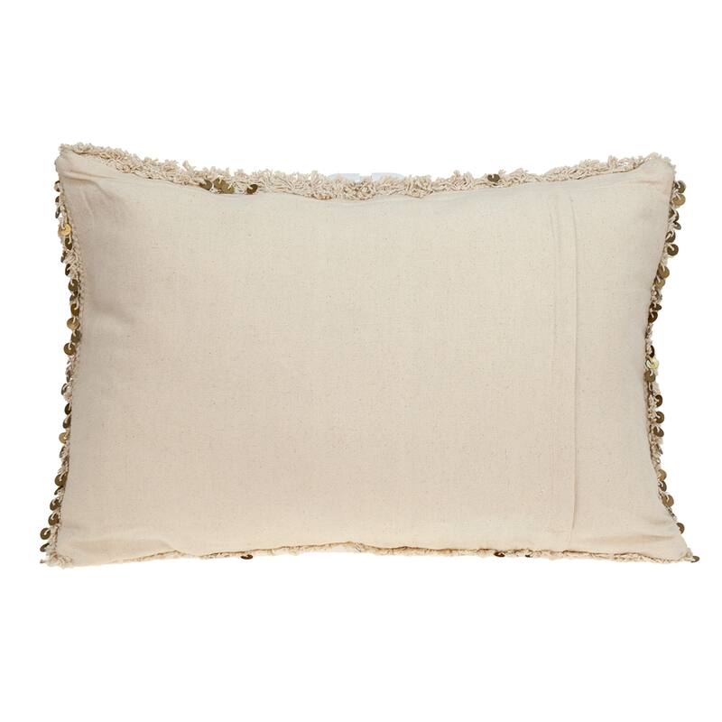 Bohemian Rectangular Throw Pillow - 24" - Beige