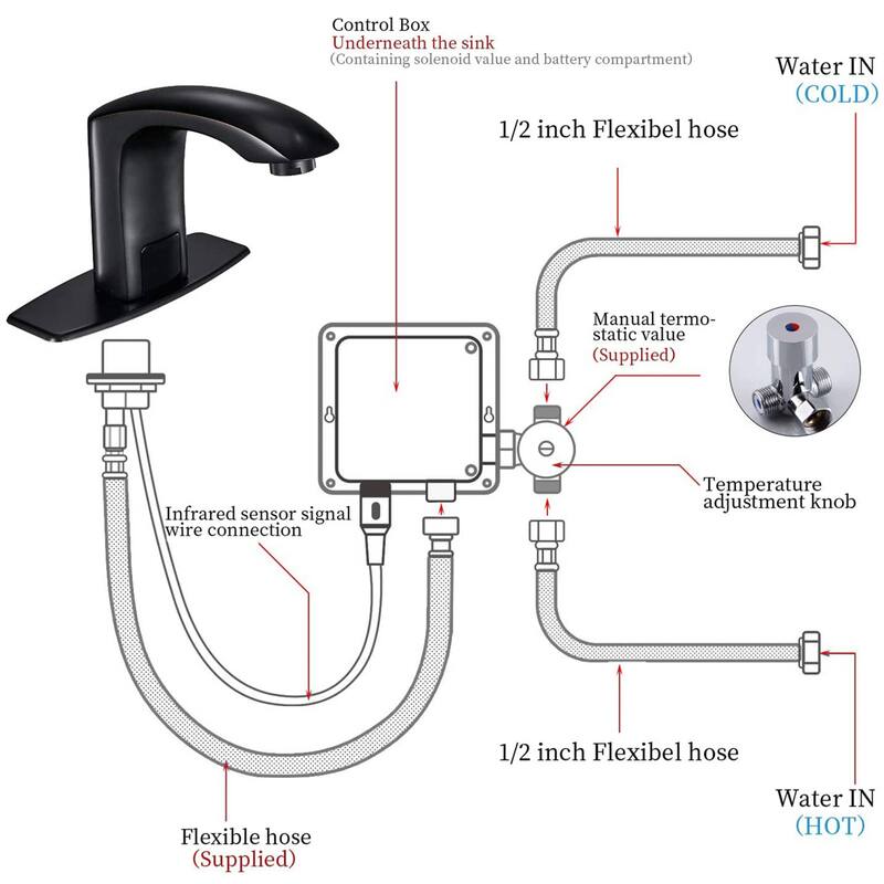Touchless Bathroom Sink Faucet Automatic Sensor Single Hole Modern Bathroom Vanity Basin Faucets Smart Mixer Taps With Valve