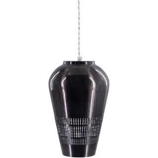 Artistic Weavers Lars Black Metal Hanging Pendant - 12"H x 8"W x 8"D