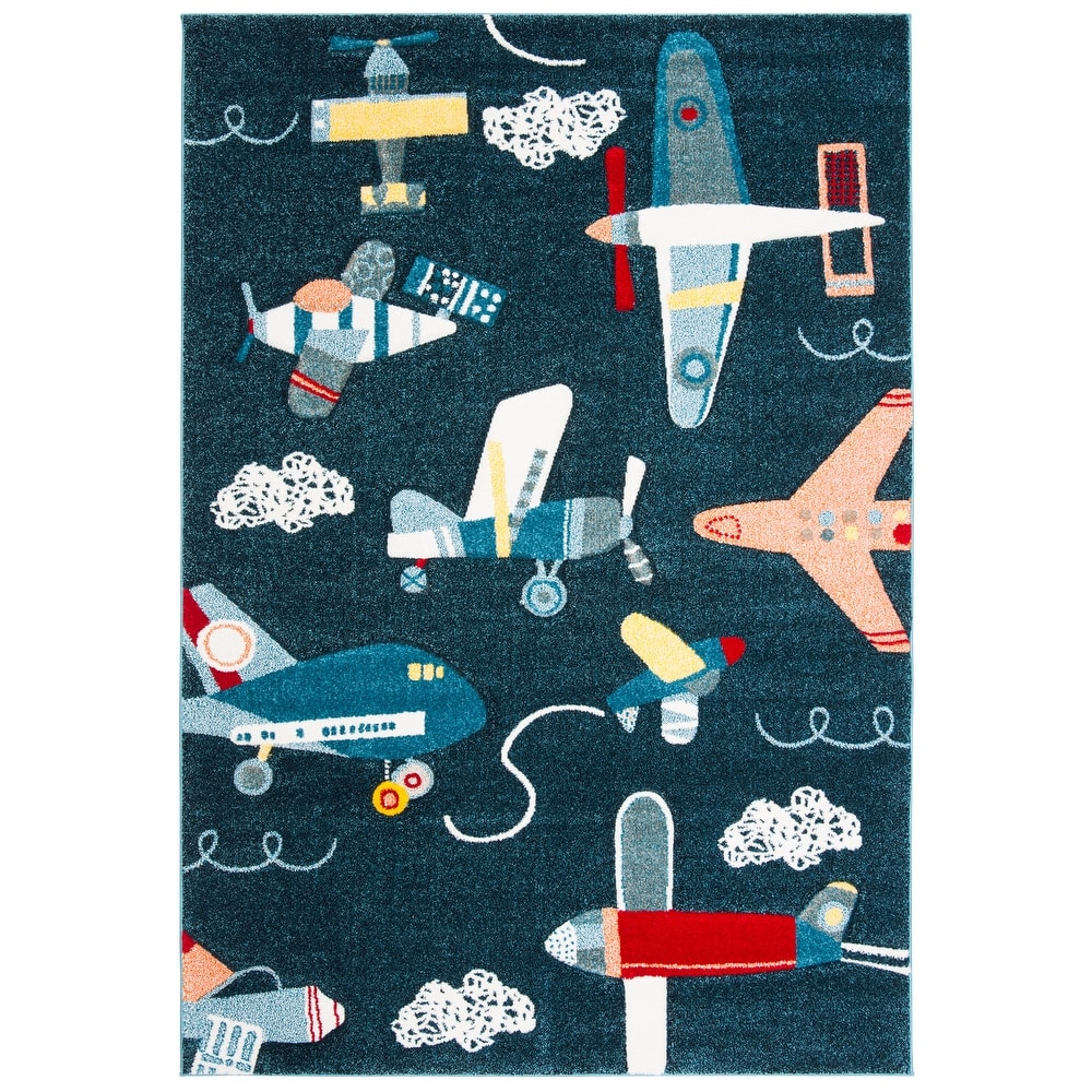 SAFAVIEH Carousel Kids Ardak Airplane Rug