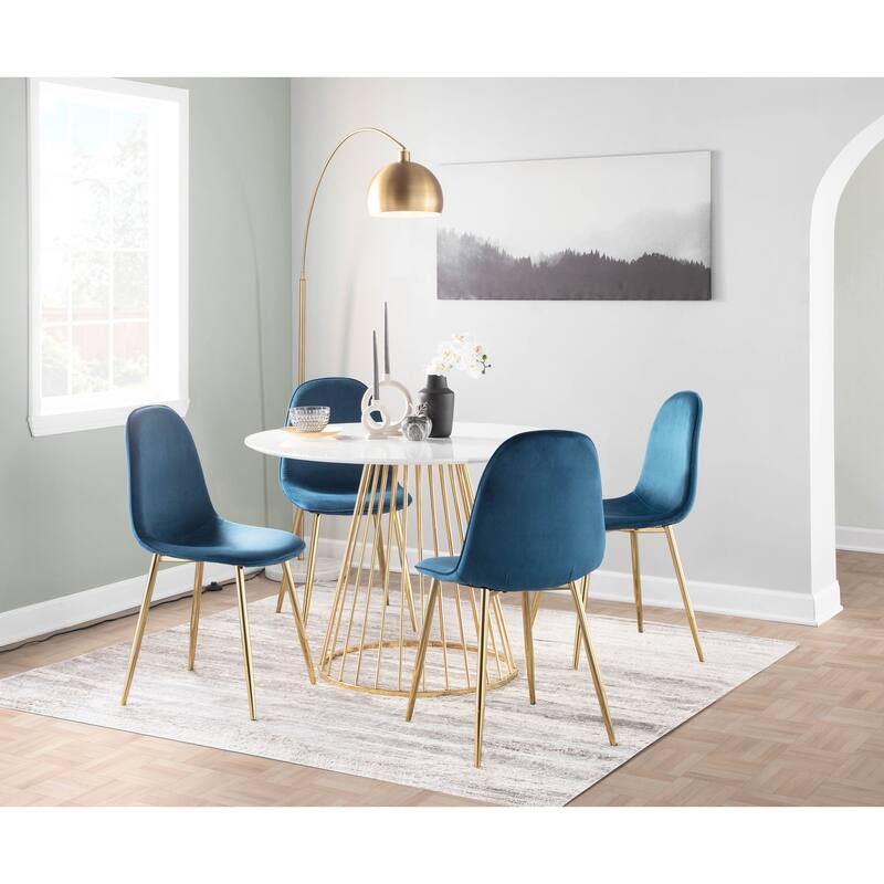 Silver Orchid Stone Gold Dining Chair - Set of 2
