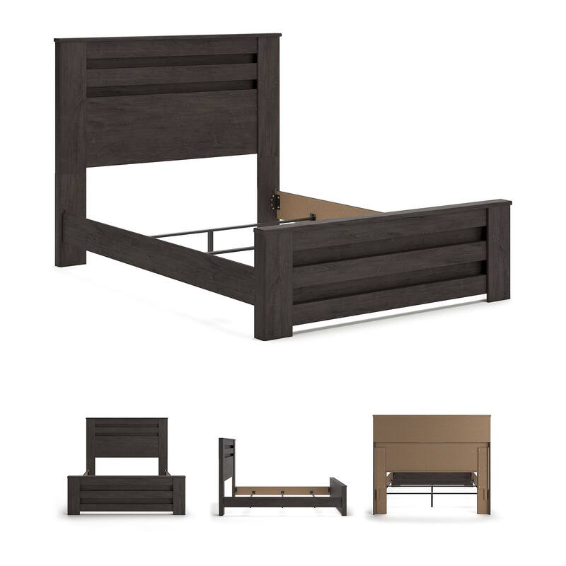 Brinxton Black Panel Bed