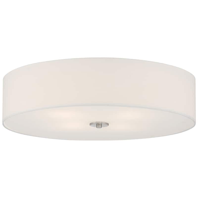 Access Lighting 64064LEDDLP/WH Mid Town 4 Light 24" Wide LED Flush - Brushed Steel