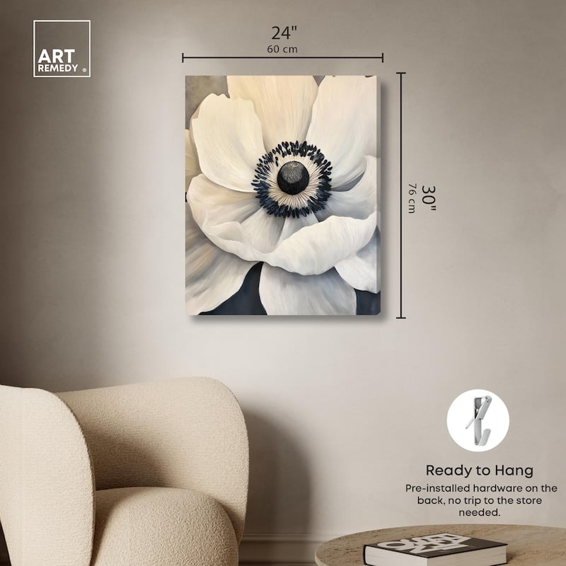 Heart of the Anemone Canvas by Art Remedy, Gallery Wrapped