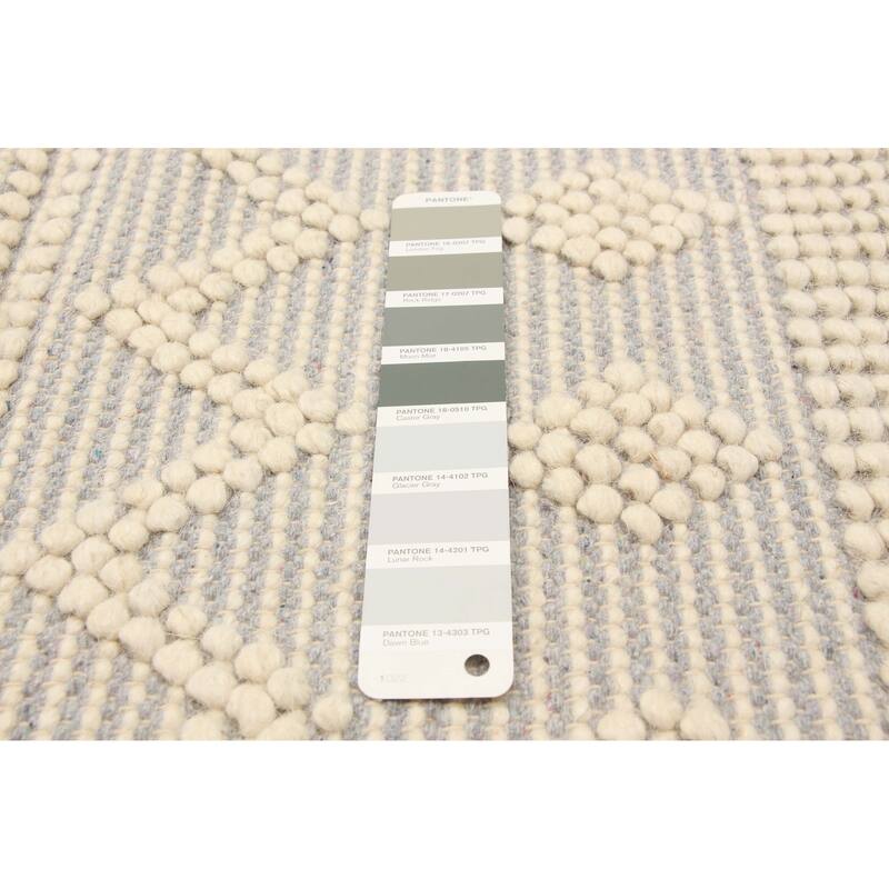 ECARPETGALLERY Braid weave Sienna Grey, Grey Wool Rug - 5'9 x 5'9