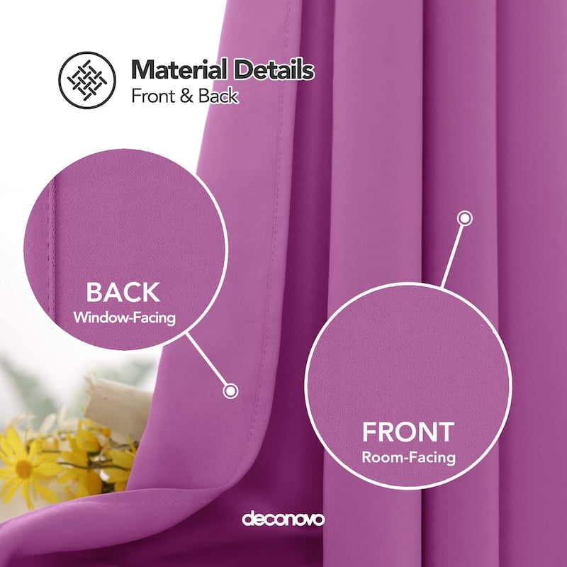 Deconovo Grommet 52 Width Curtains (2 Panel)