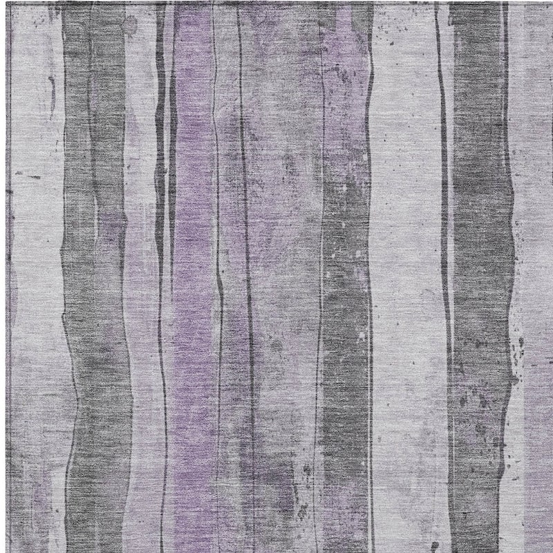 HomeRoots Striped Transitional Rectangle Outdoor Rug