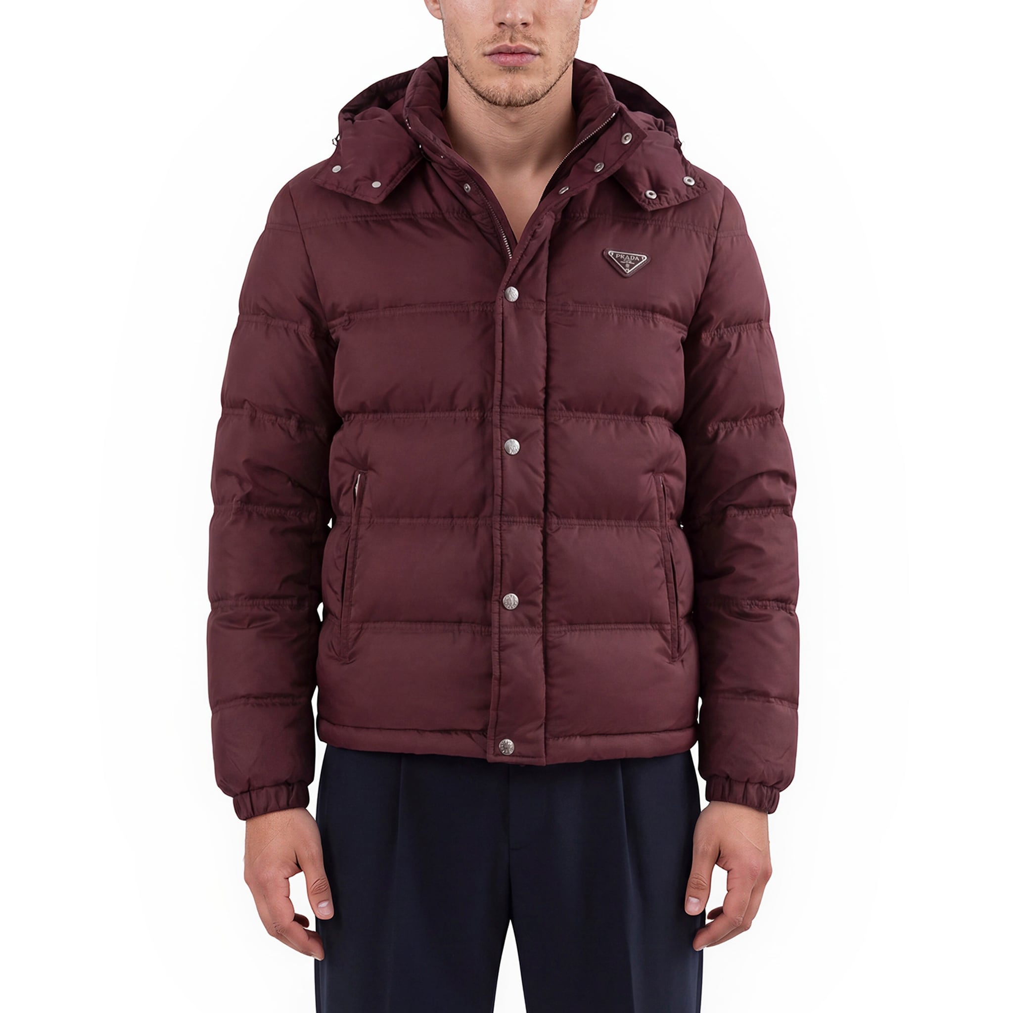 Prada Men's Down Hooded Puffer Jacket