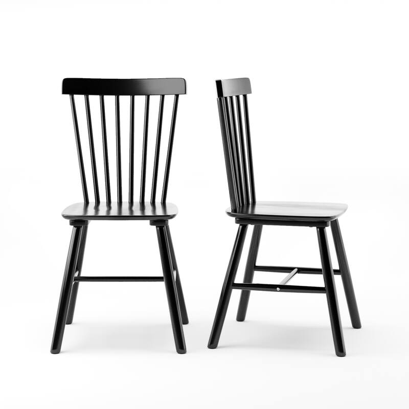 Coastal Set of 6/4/2 Windsor Solid Wood Dining Chairs Modern Wood Frame Side Chairs for Kitchen and Dining Room