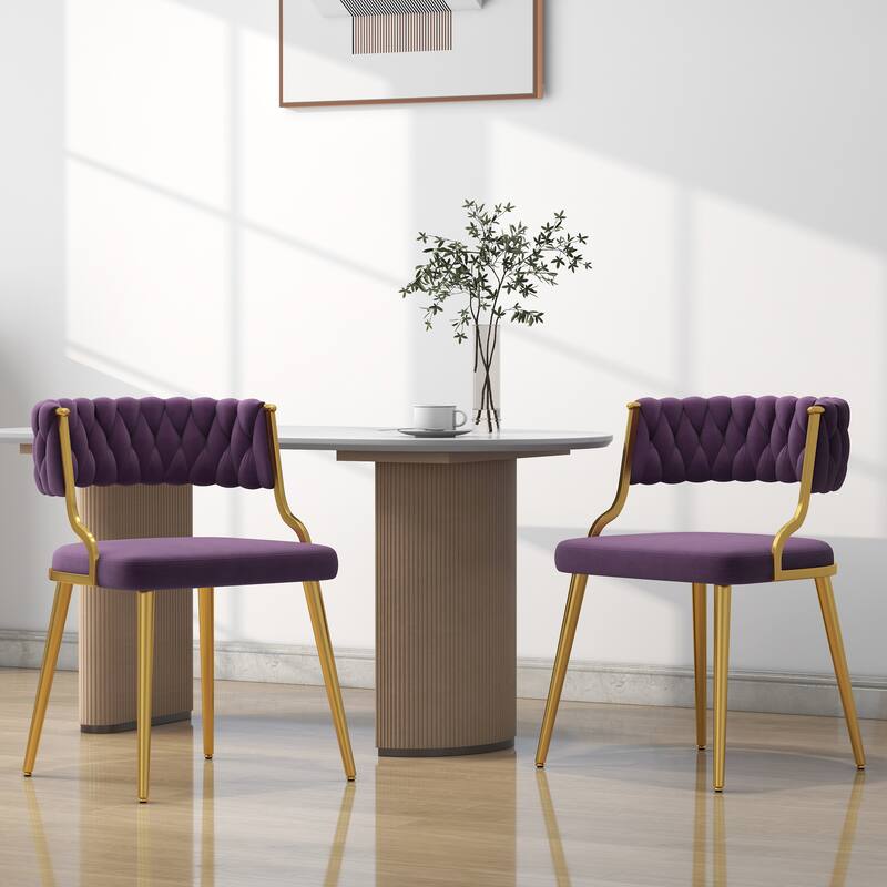 Modern Velvet Dining Chairs Set of 2