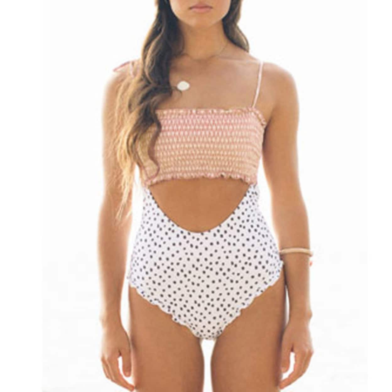 one piece bathing suit with cutouts