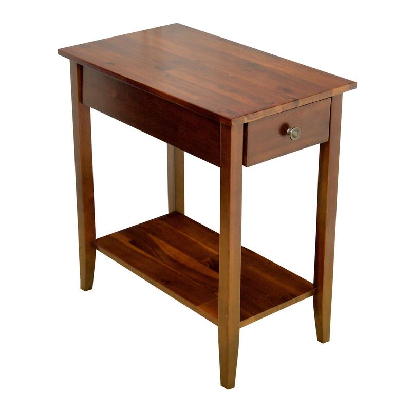 Porch & Den Holly Hill Solid Acacia Recliner End Table