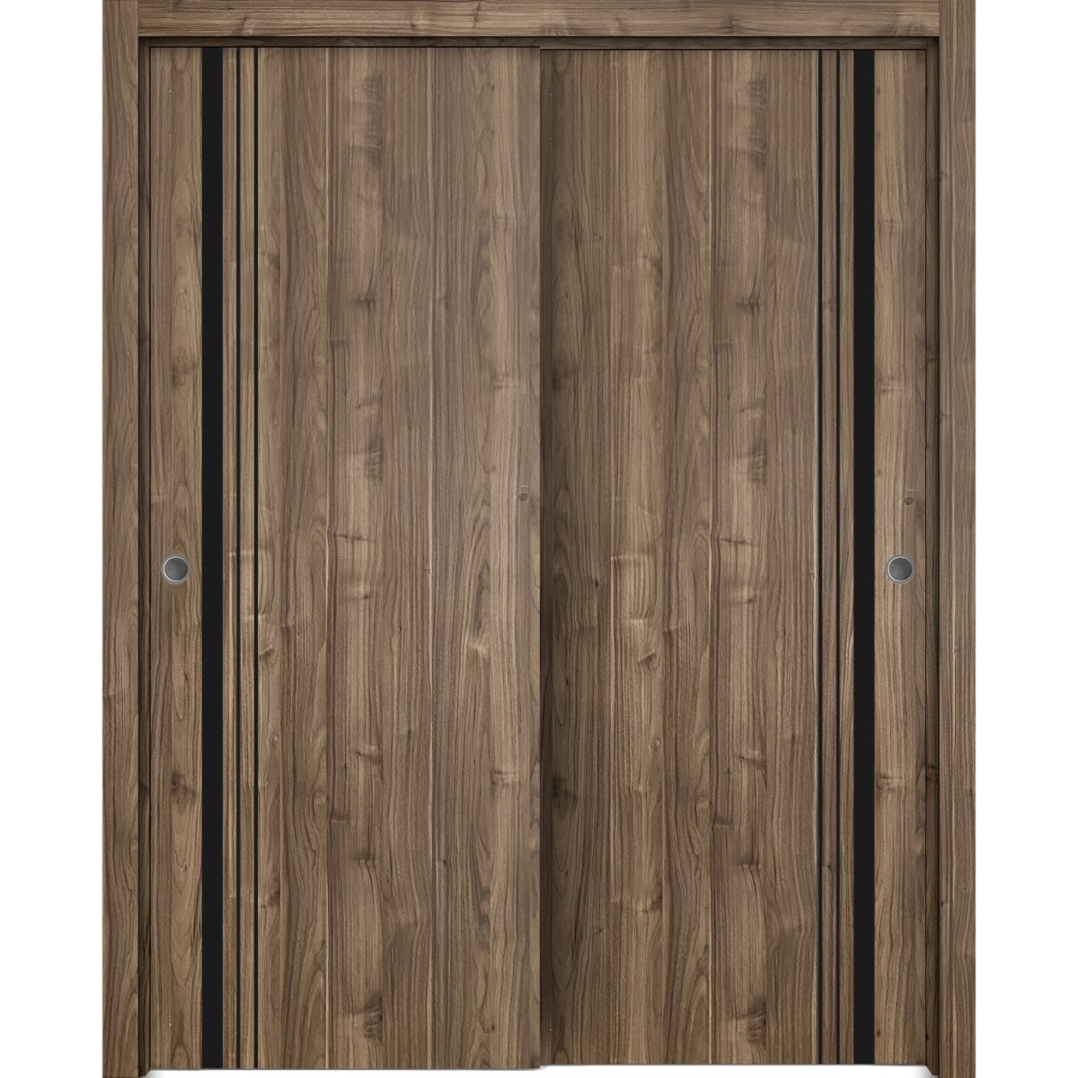 SartoDoors Planum 0011 | Bedroom Door Interior Door | Solid Wood | Hardware Set | 36x80, Walnut Bathroom Door Pantry Door
