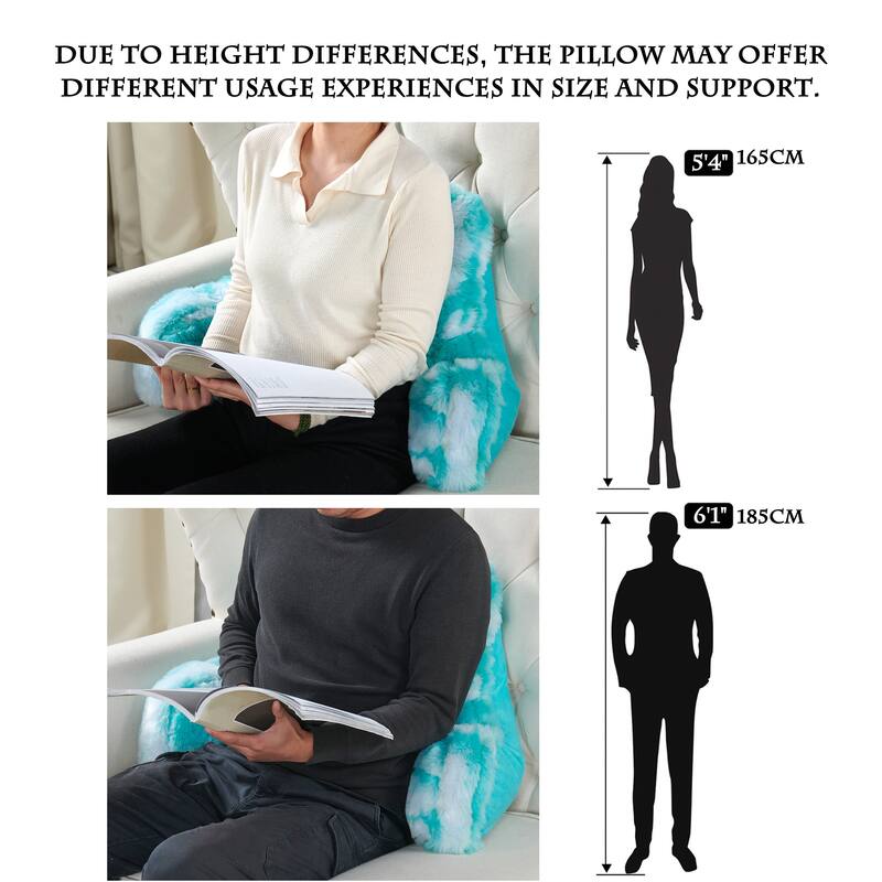 Jacquard FauxFur BedRest, 20" x 18" x 17"