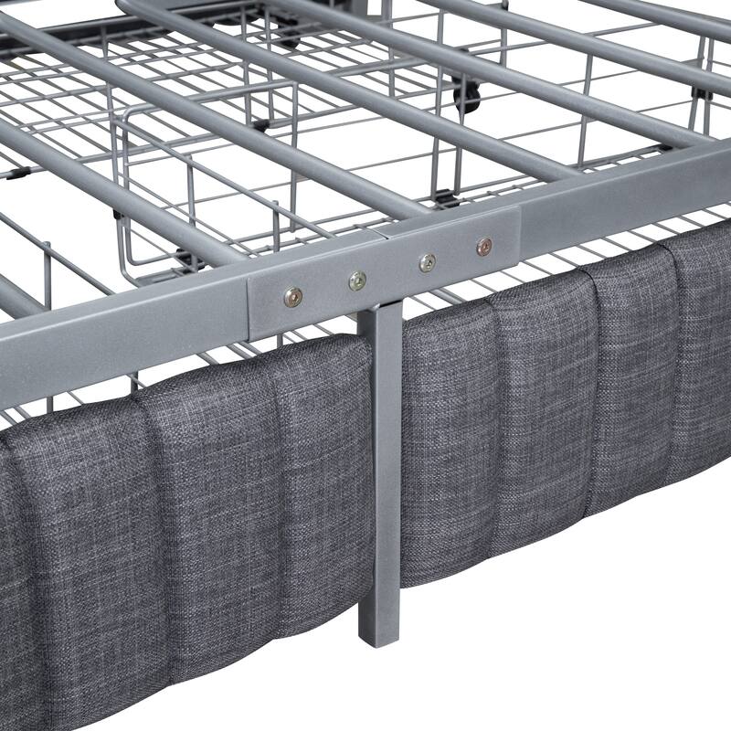 Superior Quality Metal Platform Bed Frame with 4 Drawers Storage Bed