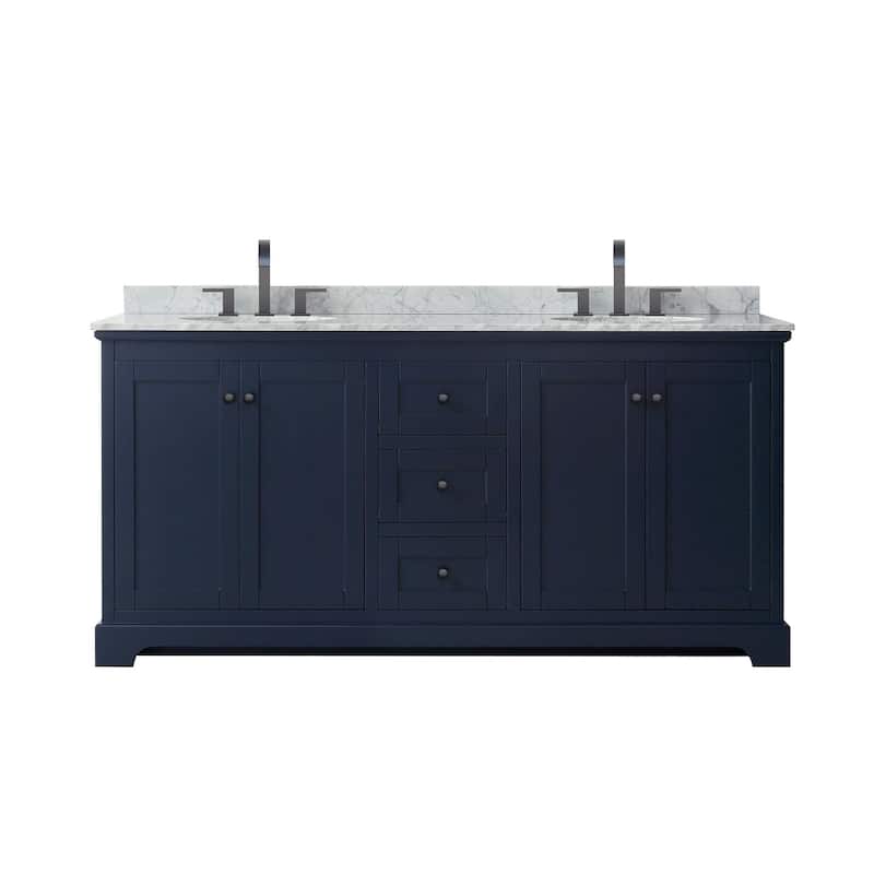 Wyndham Collection Avery 72" Free Standing Double Basin Vanity Set
