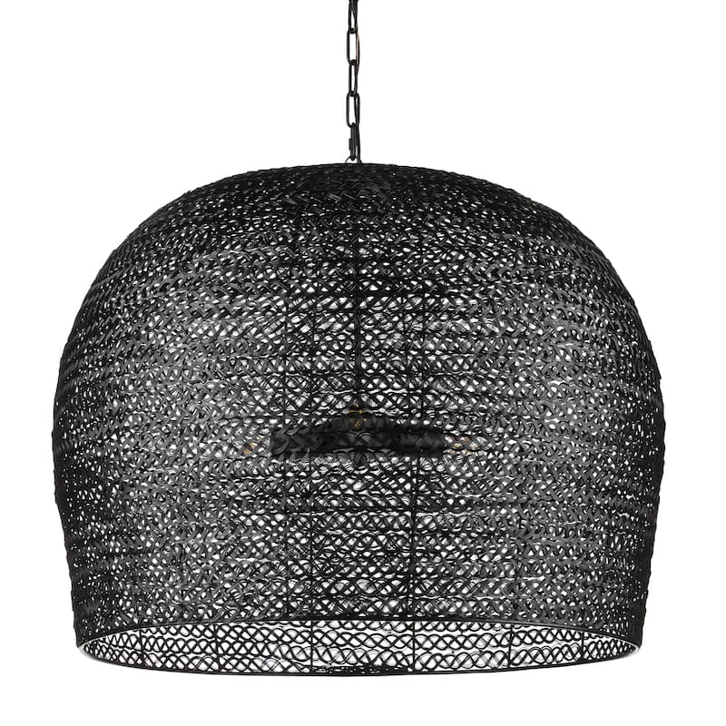 Currey & Company Piero Black Large Pendant - 25"h x 31.5"dia