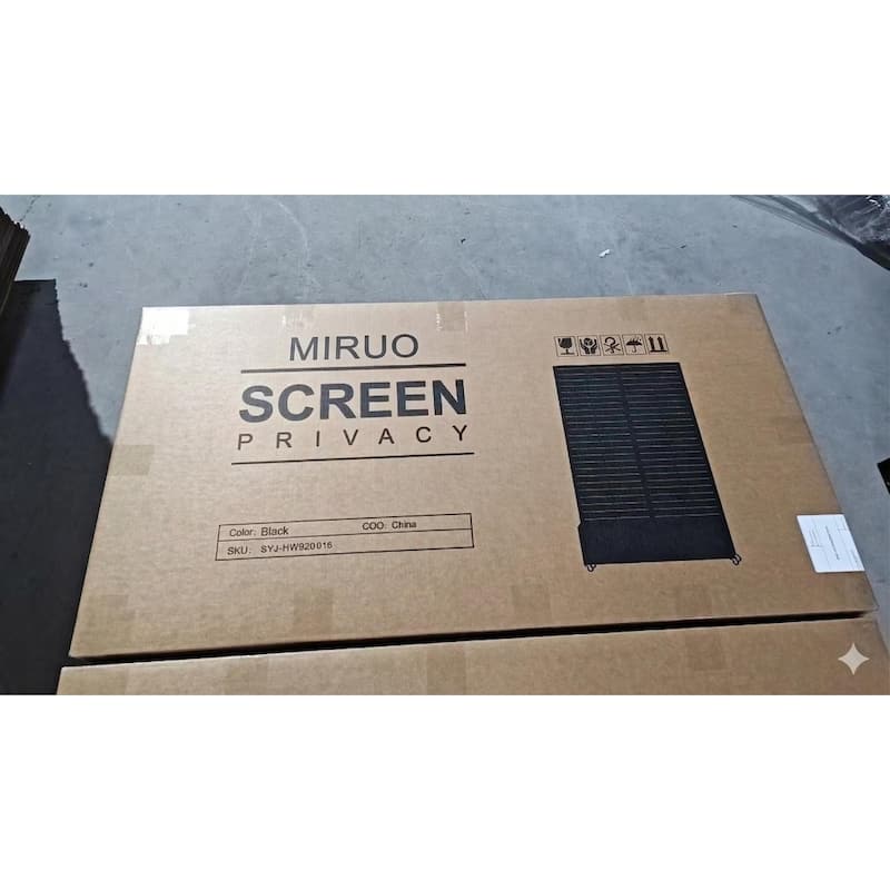 MIRUO 72in Outdoor Metal Galvanized Privacy Screen Planter Box with Trellis Lockable Wheels - 72"x47"