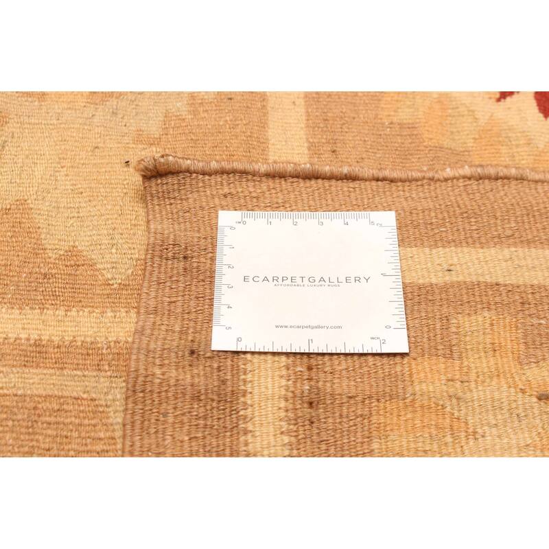 ECARPETGALLERY Flat-Weave Ankara Tan Wool Kilim - 5'11 x 9'8