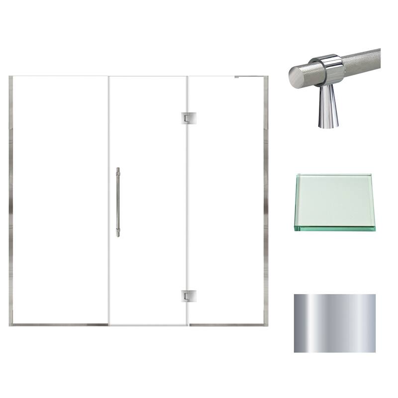 Transolid EHTF78247610C-BK Elizabeth 76" High x 78" Wide Hinged Semi