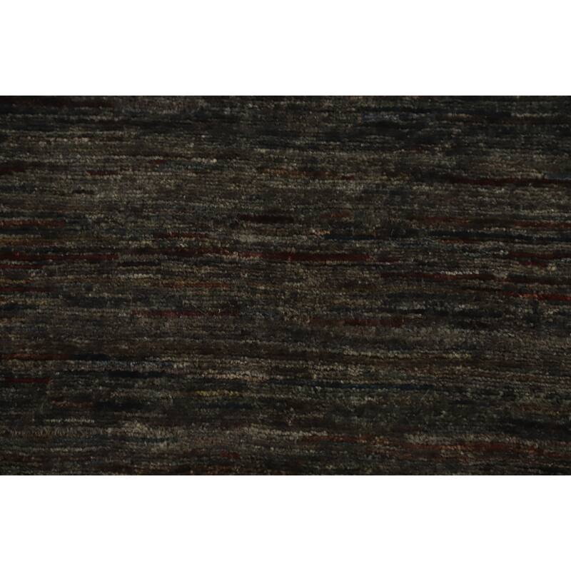 Vegetable Dye Wool Gabbeh Modern Area Rug Handmade Wool Carpet - 9' 7'' X 7' 11''