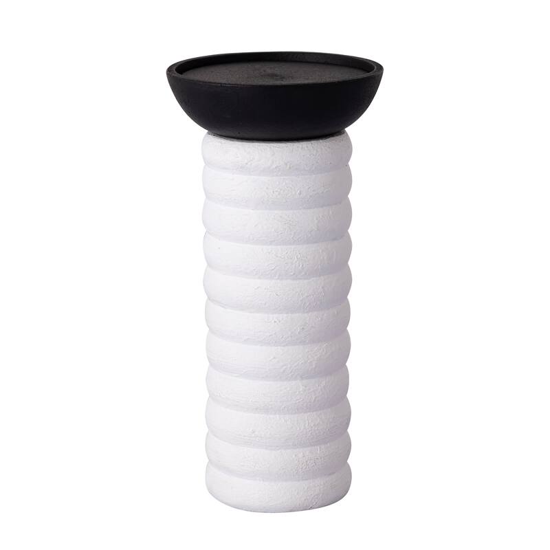 Atlas Stack Set of 3 Metal Pillar Candle Holder - 10 inch H