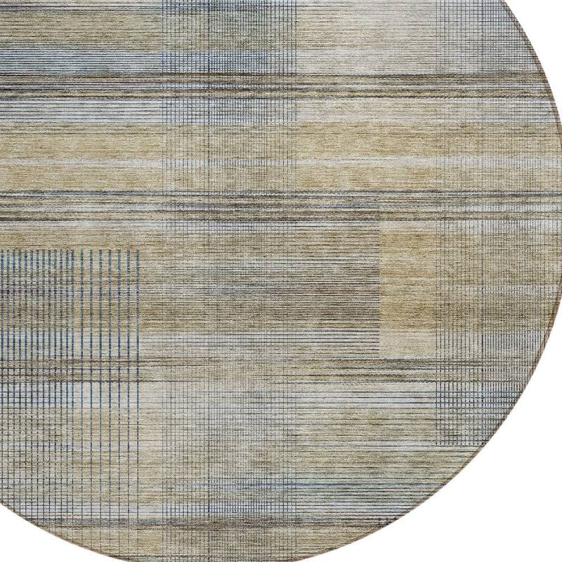 HomeRoots Striped Transitional Rectangle Outdoor Rug