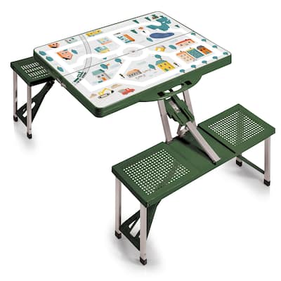 Oniva Outdoor Play Town Picnic Table, (Green)
