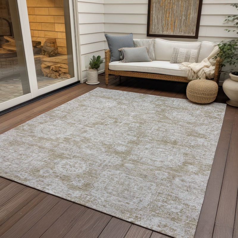 Machine Washable Indoor/ Outdoor Chantille Vintage Persian Rug