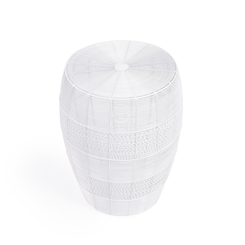 Butler Bellarose Metal End Table - White