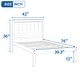 preview thumbnail 7 of 6, Espresso Wooden Twin Size Platform Bed Frame with Headboard and Slat Support