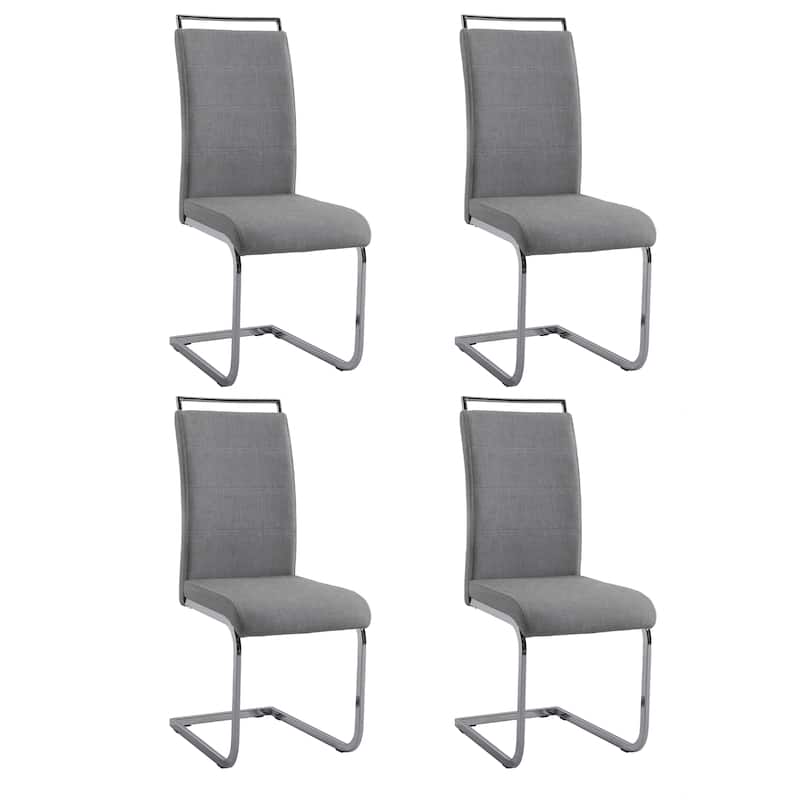 Somette Sara Handle Back Side Chair, Set of 4 - Set of 4 - Grey - Short