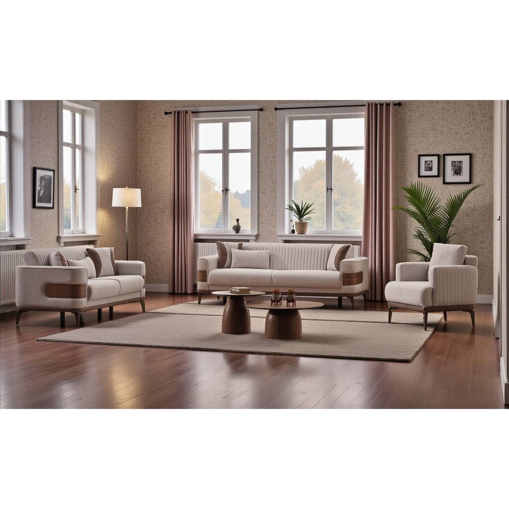 Vertex 3 Pieces Living Room Sets 1 Sofa 1 Loveseat 1 Chair