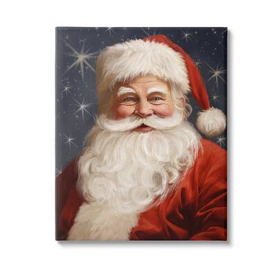 Stupell Smiling Santa Claus Portrait Canvas Wall Art Design By Ramona Murdock