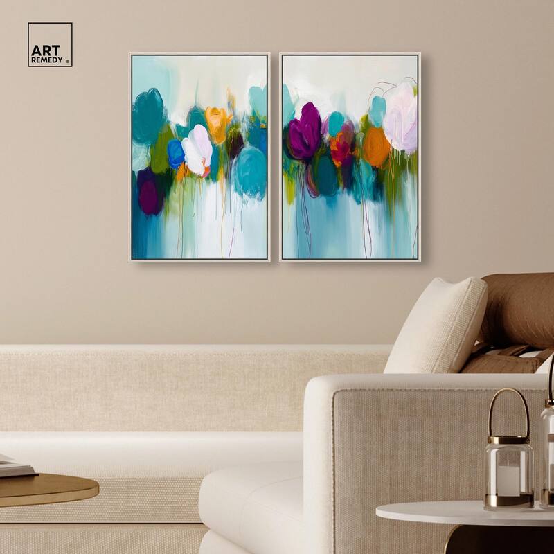 Expressive Flow II Canvas Set of 2 by Art Remedy