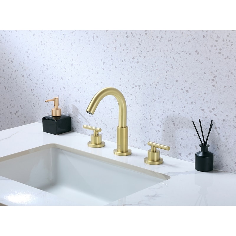 Indigo Home 8 inch Widespread Double Handle Bathroom Faucet