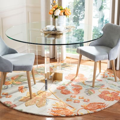 SAFAVIEH Handmade Blossom Roseanna Modern Floral Wool Rug