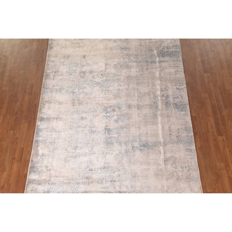 Modern Abstract Oriental Area Rug Handmade Wool Carpet - 6'7"x 9'10"