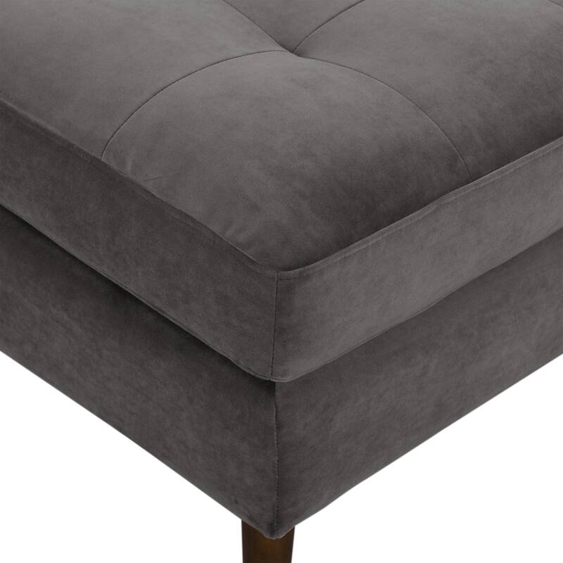 Poly & Bark Napa Velvet Fabric Ottoman