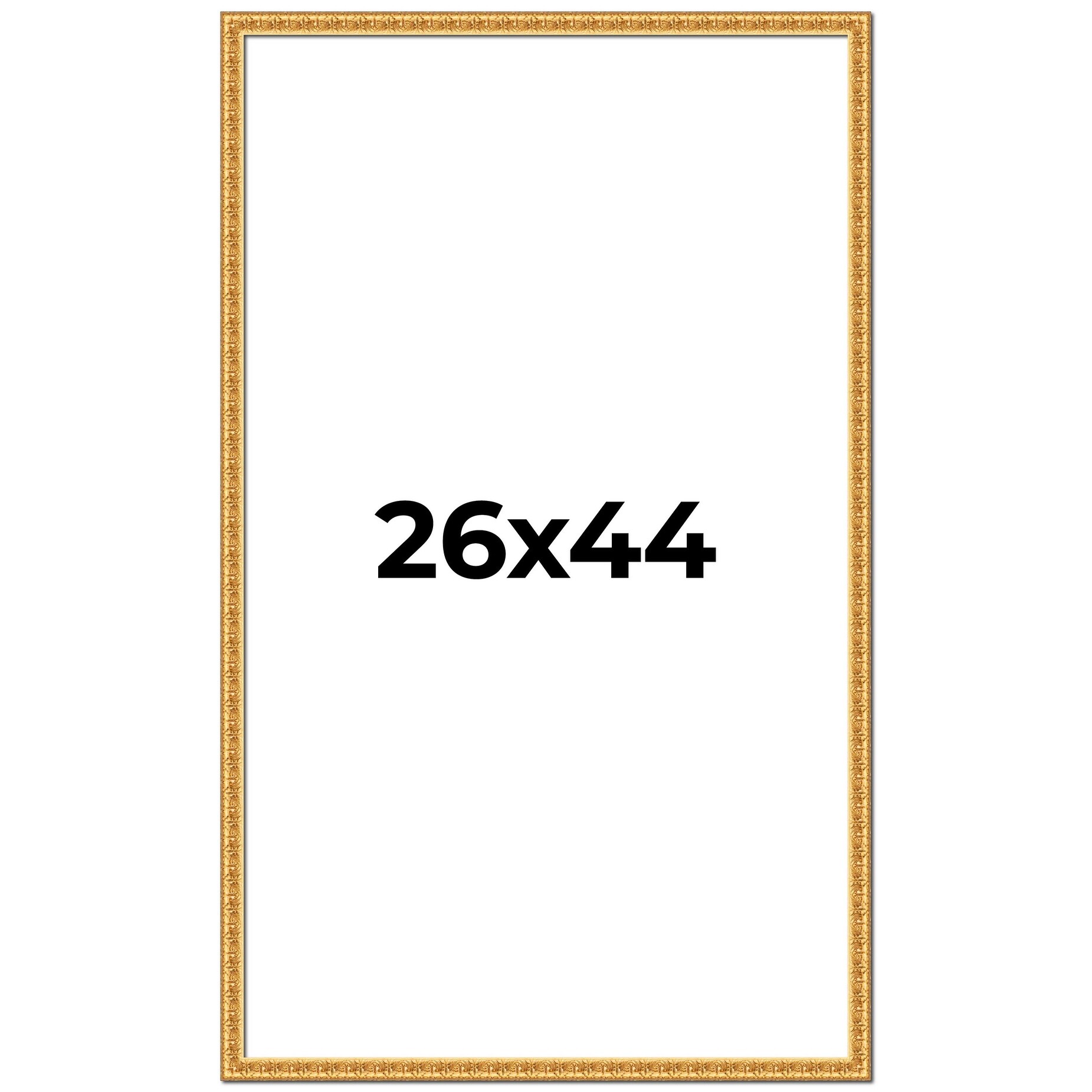26x44 Frame Gold Real Wood Picture Frame Width 1 inches | Interior